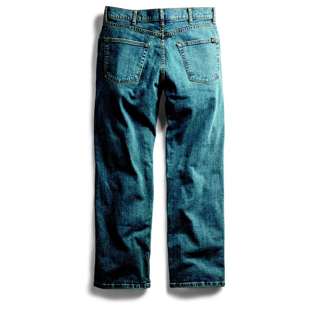 Pantaloni Timberland Barbati Albastri - Pro® Grit-N-Grind Straight Fit Flex Denim Work - Romania - M